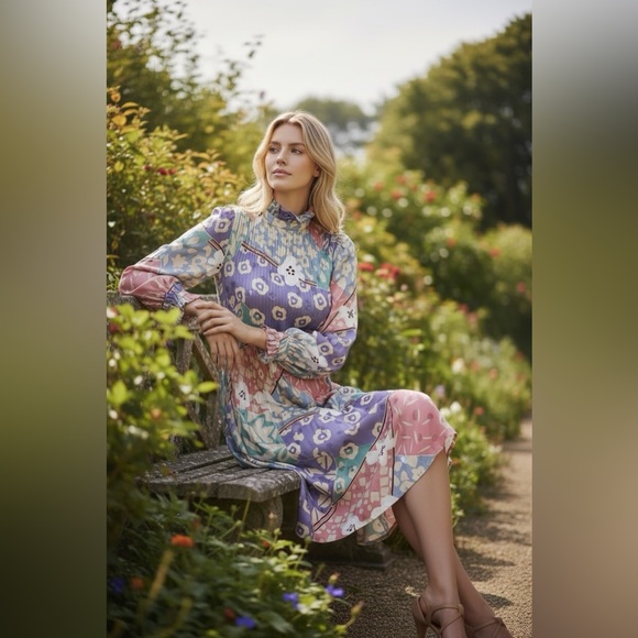 Raul Blanco Dresses & Skirts - Vintage 80’s Raul Blanco Petites 💯 silk dress!